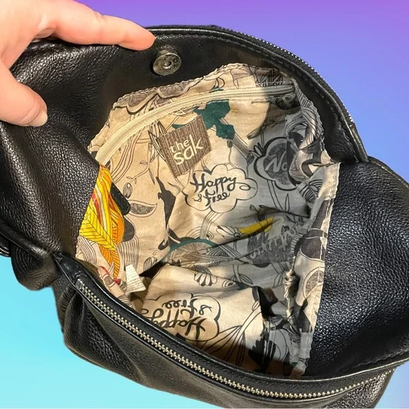 THE SAK | Black Pebbled Leather Hobo Shoulder Bag - Picture 3 of 8